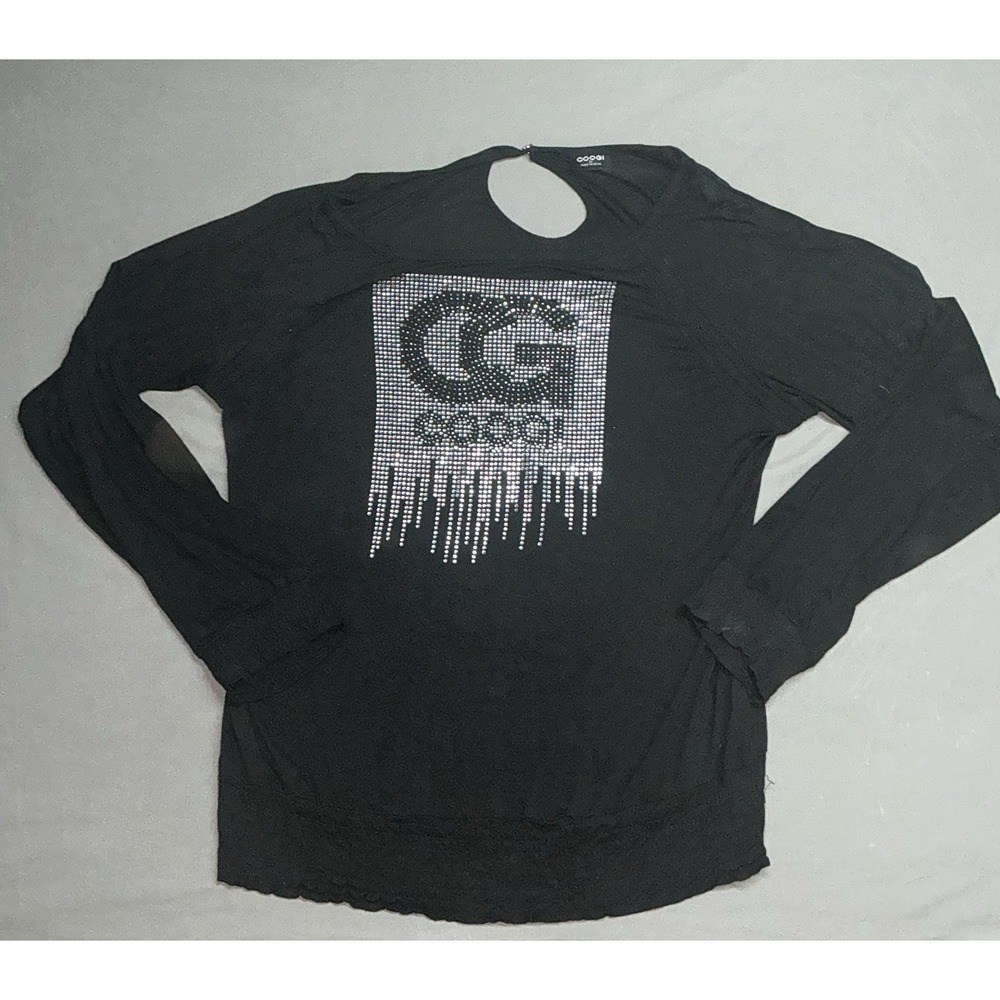Coogi top womens size 2X  long sleeve shirt embellished bling rhinestone E